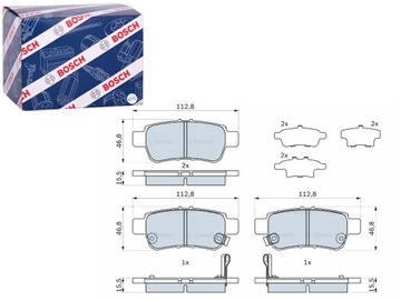 фото thumb №1, Тормозные колодки тормозные зад honda odyssey 3.5 09.04- bosch