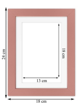 Ramka 15x21 passe-partout 13x18 Italia różowa