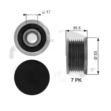 фото thumb №1, Зчеплення генератора колесо пасове oap7110 gates