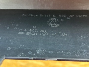 фото thumb №12, Skoda enyaq iv спойлер накладка бампера перед передня