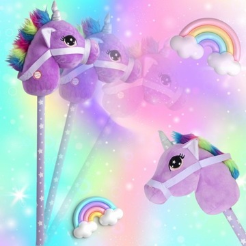 ГОЛОВА ЕДИНОРОГА НА ПЛЮШЕВОЙ ПАЛКЕ HOBBY HORSE HORSE