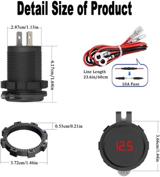 Автомобильная розетка QC 3.0 USB 12 В с