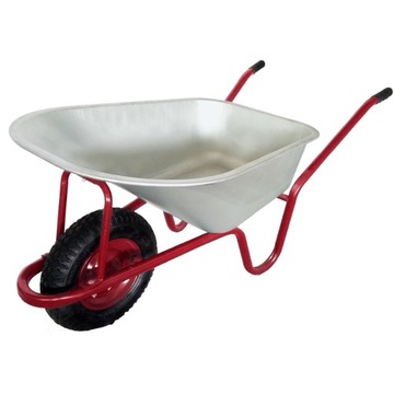 STRONG GALVANIZED GARDEN тачка С МЕТАЛЛИЧНЫМИ КОЛЕСАМИ, ПРОСТАЯ РАМА 120 Л