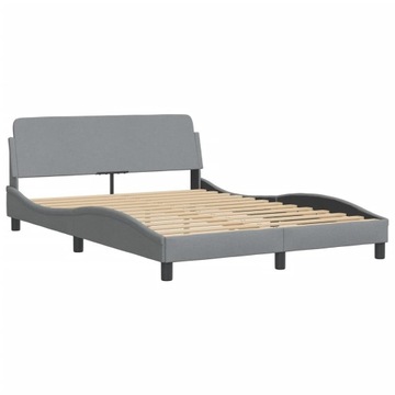 vidaXL Каркас кровати с изголовьем Светло-серый, 120x200 см, ткань 373145