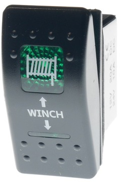 CARLING SWITCH IP68 СВЕТОДИОДНЫЙ ВЫКЛЮЧАТЕЛЬ 12-24В 20А ЛЕБЕДКА ЗЕЛЕНЫЙ