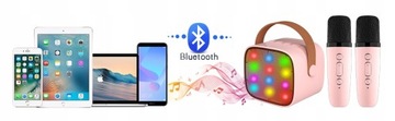 БЕСПРОВОДНОЙ МИКРОФОН BLUETOOTH ДЛЯ КАРАОКЕ USB-ДИНАМИКИ С 2 МИКРОФОНАМИ