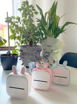 Мини-термопринтер Phomemo T02 green RABBIT для самоклеящихся этикеток