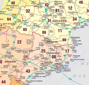 КОД ЕВРОПА XXL НАСТЕННАЯ КАРТА ПОЧТОВЫЕ ИНДЕКСЫ