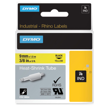 Dymo Tube 18054 9 мм Ø1,7 мм-3,7 мм желтый оригинал