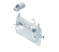 фото thumb №2, Трос тяга дверь замка перед ручка audi a2 8z0837085b