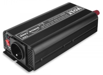 ПРЕОБРАЗОВАТЕЛЬ НАПРЯЖЕНИЯ 12/230В 500/1000Вт SINUS + USB