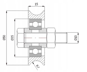 Ручка трубки (Fi 50x15 мм) M10