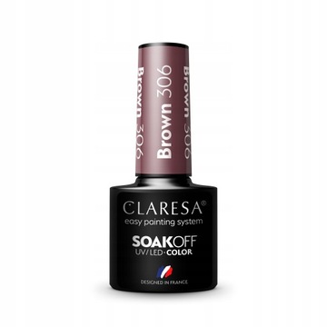 Claresa Lakier Hybrydowy 306 brown brązy lakiery