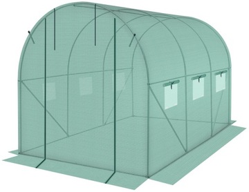 SZKLARNIA TUNEL FOLIOWY OGRODOWY ZIELONY 200X300X200CM 6m2
