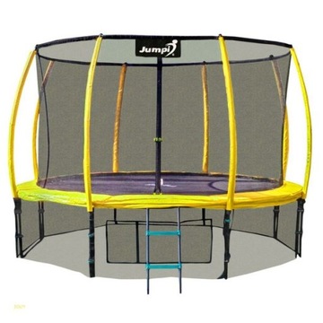 Садовый батут Jumpi 252см/8 футов Maxy Comfort Plus желтый с внутренним Si