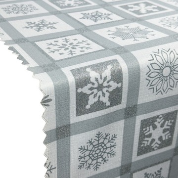 Пятностойкая дорожка Christmas Grey Silver 40x120 см