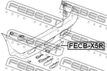 фото thumb №3, Заглушка бампера фаркоп fecb-x5r febest