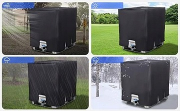 БРЕЗЕНТОВЫЙ КРЫШКА ДЛЯ БАКА ДЛЯ ВОДЫ MAUZER 1000Л КРЫШКА 120х100 ЧЕРНАЯ