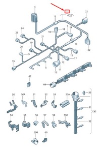 фото thumb №8, Vw jetta iii 1k mk3 двигун кабель harness 03g972619df