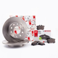 фото thumb №1, Тормозные диски тормозные колодки ferodo задняя hyundai santa fe ii