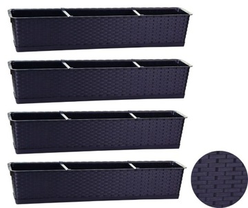 4x Balcony Box isr800p Pot 80см