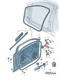 фото thumb №1, Audi q5 fy передня частина правий upper door hinge 80a831404d original