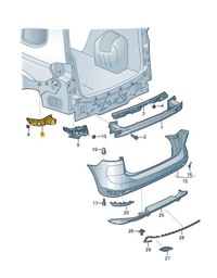 фото thumb №13, Vw touran ii ковзун бампера лівий зад