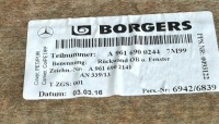 фото thumb №11, Карта накладка кабіни mercedes actros mp4 a9616902241 + a9606908325