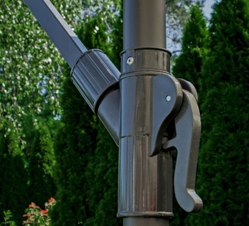 PARASOL OGRODOWY DUŻY 350CM składany PODŚWIETLENIE 24 LED REGULACJA solarny