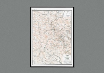 ВАЛБЖИЧ и окрестности старая немецкая карта Вальденбург 1900 г. 60x60