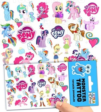 МОЮЩИЕСЯ ТАТУ ДЛЯ ДЕТЕЙ MY LITTLE PONY УЗОРЫ СУПЕР КАЧЕСТВО