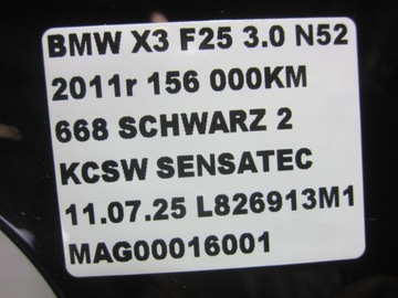 фото thumb №13, Bmw x3 f25 x4 f26 крило лівий переднє перед 7267323 schwarz 2 668 чорний