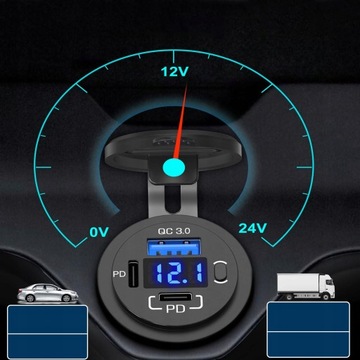 АВТОМОБИЛЬНОЕ ЗАРЯДНОЕ УСТРОЙСТВО БЫСТРОЙ ЗАРЯДКИ QC PD 20W