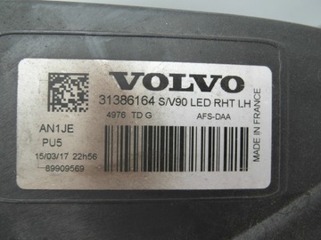 фото thumb №13, Volvo v90 s90 3 модулі повний led active лампа передня ліва 31386164 nr72