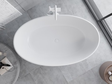 MEXEN PARMA ОТДЕЛЬНО СТОЯЩАЯ ВАННА 160 x 95 СМ БЕЛЫЙ МАТОВЫЙ КОНГЛОМЕРАТ