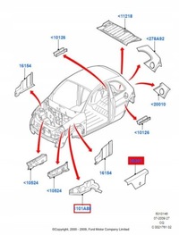 фото thumb №9, Кронштейн кронштейн крыла правый перед ford ka
