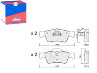 фото thumb №1, Тормозные колодки тормозные mercedes w164 ml-klasa 05- задняя ci