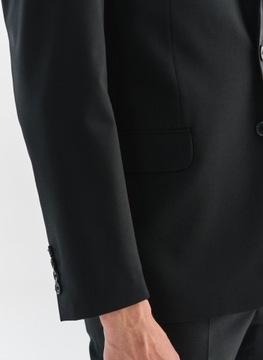 Черный мужской пиджак Slim Fit из шерсти PAKO LORENTE 176/64