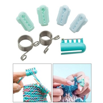 Przewodnik po przędzy Uchwyt na palec Knitting Thimble Tools