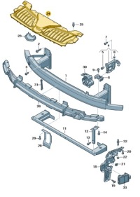 фото thumb №1, Накладка обшивка бампера решетка перед audi a8 d5 aso оригинал