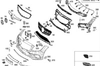 Mb e-class c207 передній бампер amg лівий хромований молдинг a2078850774 Ціна, фото thumb