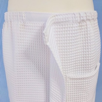 Комплект килт+полотенце для сауны Wafel White L