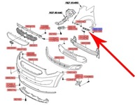 фото thumb №4, Ковзун кріплення зачіп тримач бампера крила лівий перед kia venga 2010-