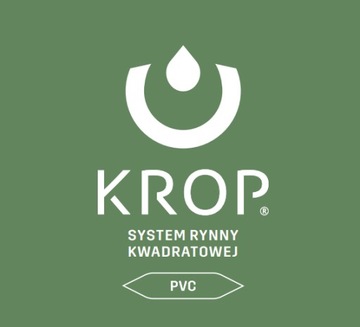 KROP КВАДРАТНЫЙ ЖЕЛОБ ПВХ 135 ral 7016, длина 1,95 м
