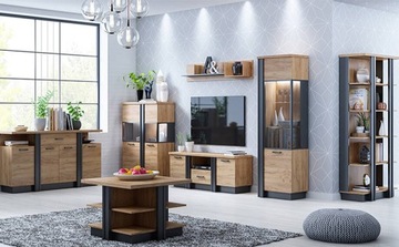 Комод Magnum, арт.5, 98СМ, крафтовый дуб/черный LOFT
