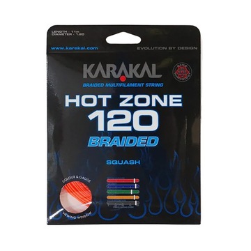 Karakal Hot Zone плетеная 120 11 м оранжевая веревка для сквоша диаметром 1,20 мм