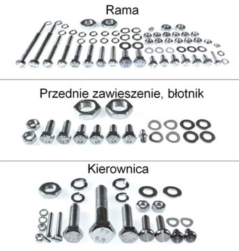 Шурупы MZ ES 250/2 TROPHY, оцинкованные, класс 8,8, разделены на группы