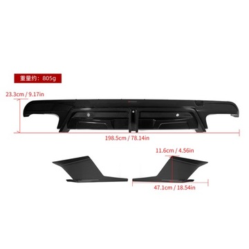 фото thumb №7, Диффузор задний bmw x5m f95 lci – стиль sq, dry карбон sooqoo з led