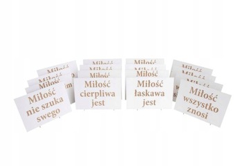 Tabliczki hymn o miłości 30x42 ślub wesele