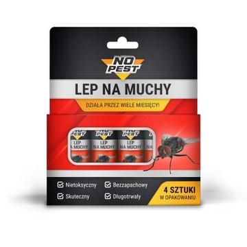 КЛЕЙНАЯ ЛОВУШКА LEP ДЛЯ МУХ, ФРУКТОВЫХ МУХ, КОМАРОВ, БЕЗ ВРЕДИТЕЛЕЙ (4 ШТ.)
